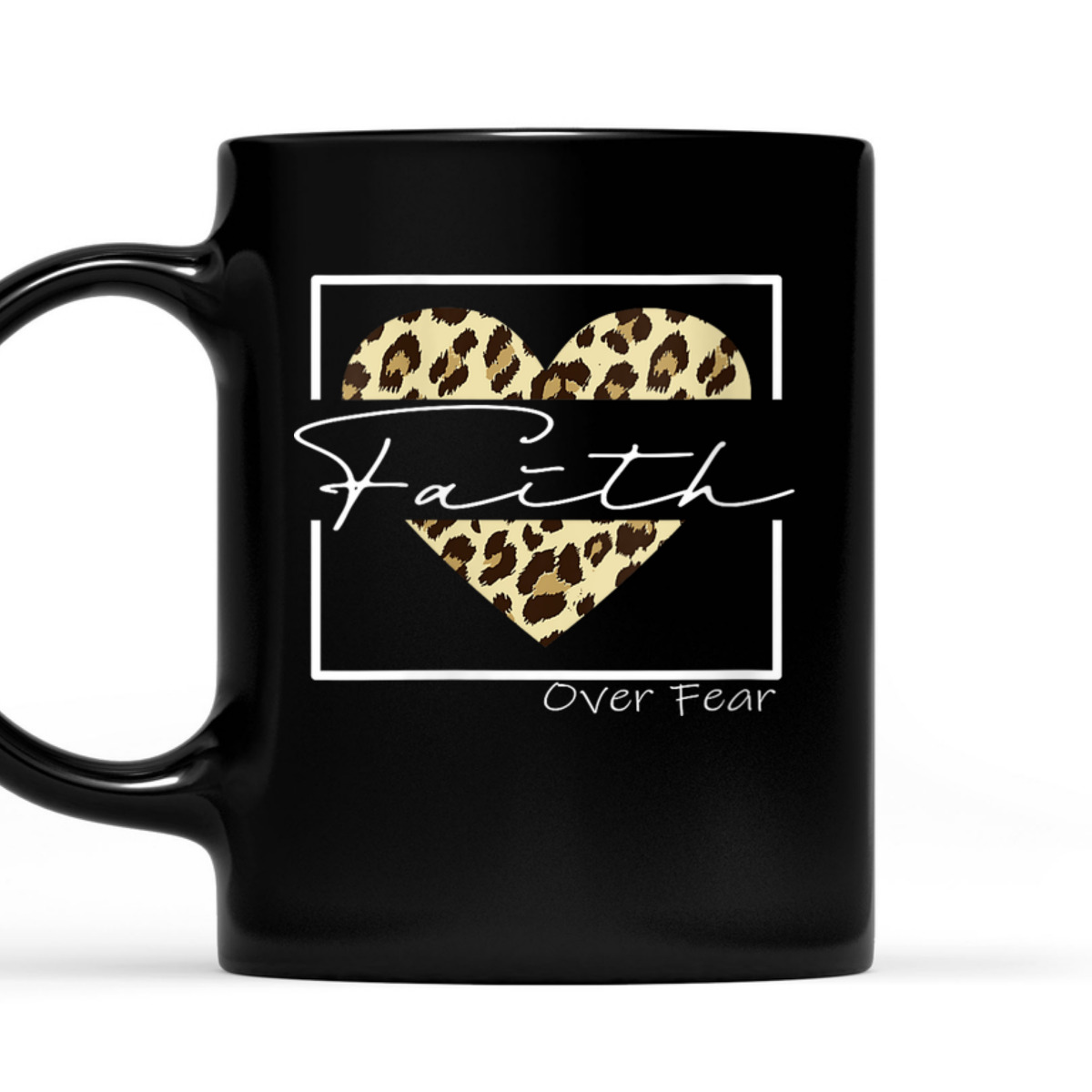 Jesus Christ Faith Over Fear Bible Verse Quote Leopard Christian T-Shirt Jesus Christ Faith Over Fear Bible Verse Quote Leopard Christian T-Shirt