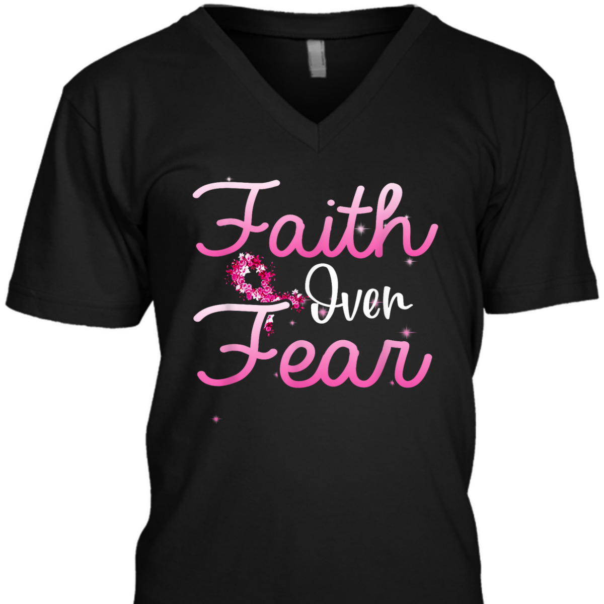 Christian Faith Over Fear Breast Cancer Survivor T-Shirt Christian Faith Over Fear Breast Cancer Survivor T-Shirt