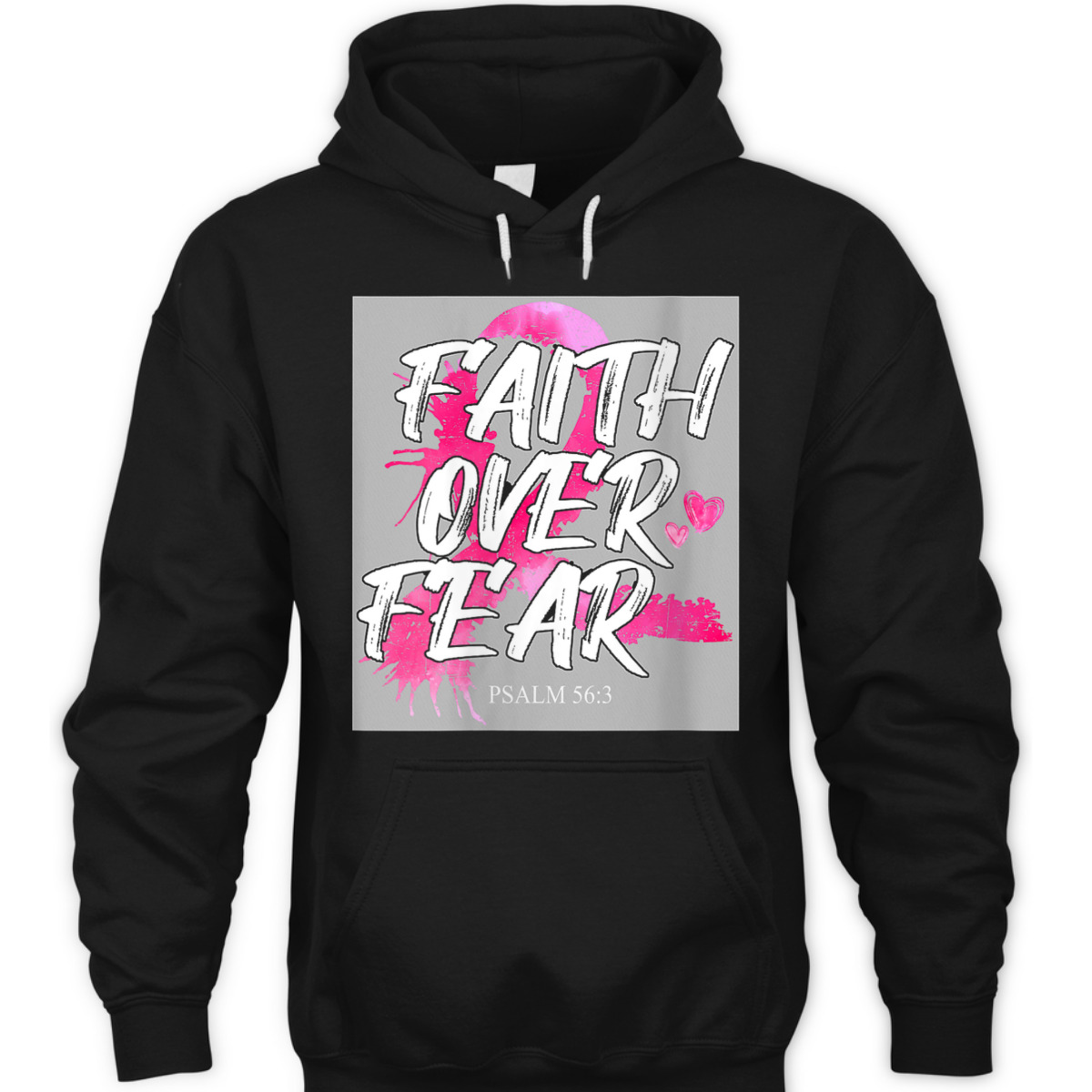 Faith Over Fear Breast Cancer Awareness Pink Ribbon Warrior T-Shirt Faith Over Fear Breast Cancer Awareness Pink Ribbon Warrior T-Shirt