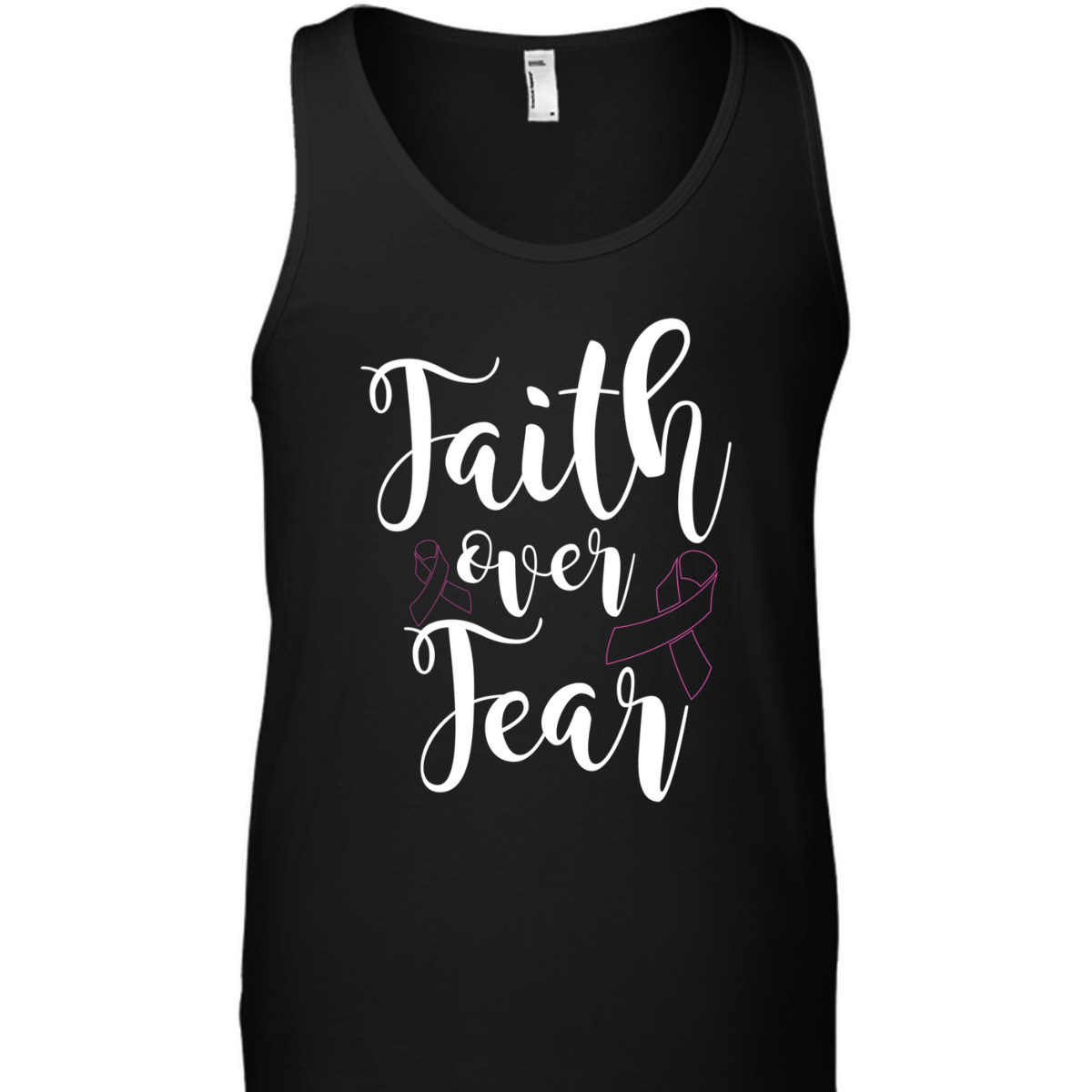 Christian Faith Over Fear Cancer Awareness T-Shirt Christian Faith Over Fear Cancer Awareness T-Shirt