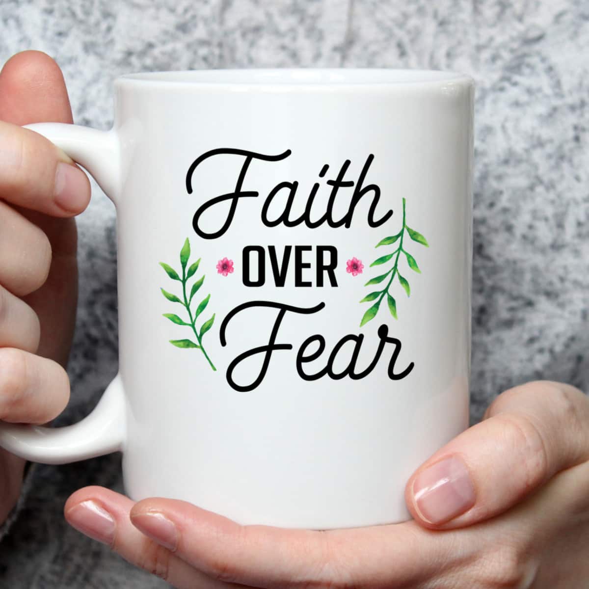 Faith Over Fear T-Shirt Floral Christian Religion Gift Faith Over Fear T-Shirt Floral Christian Religion Gift