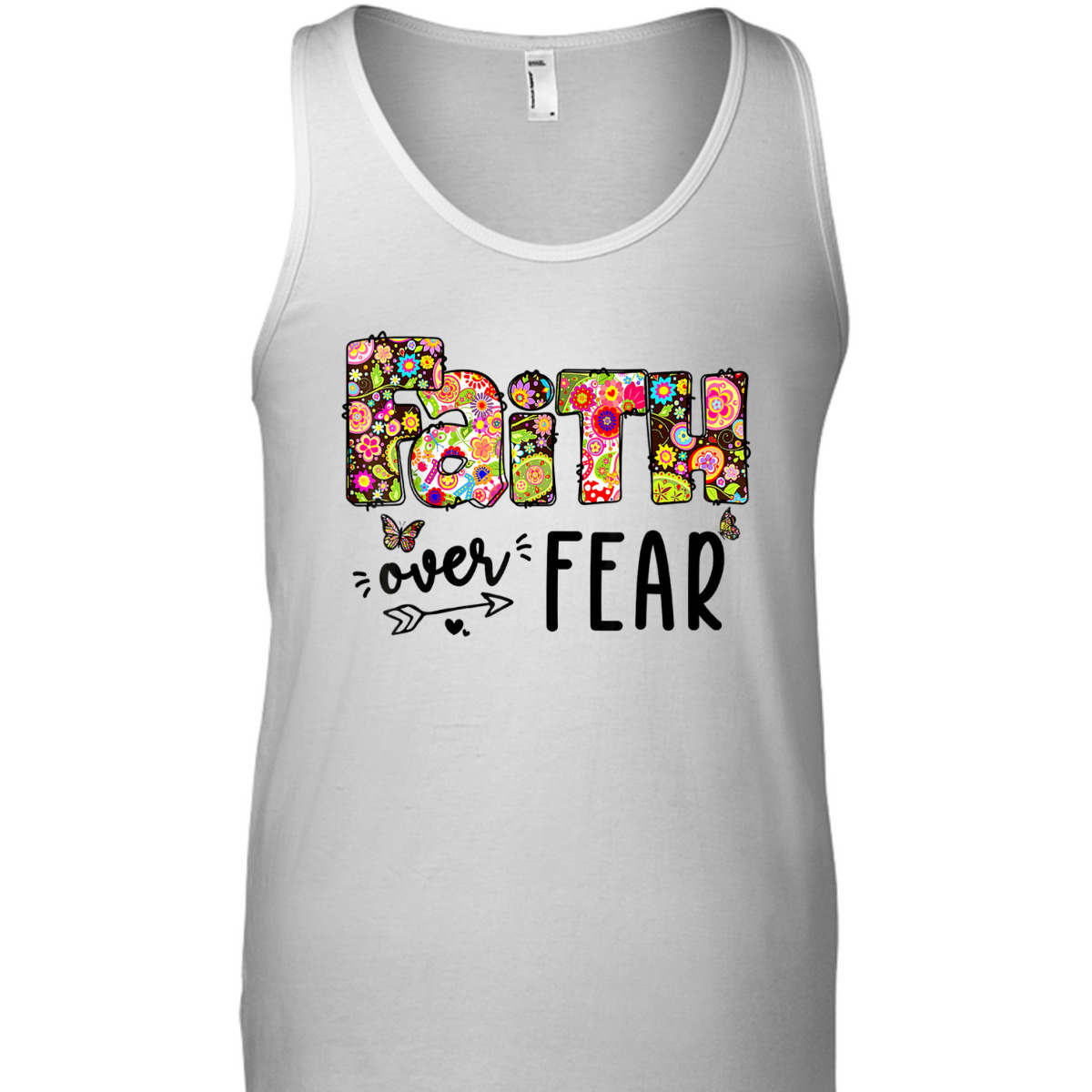 Jesus Faith Over Fear Inspiration Christian God Floral T-Shirt Jesus Faith Over Fear Inspiration Christian God Floral T-Shirt