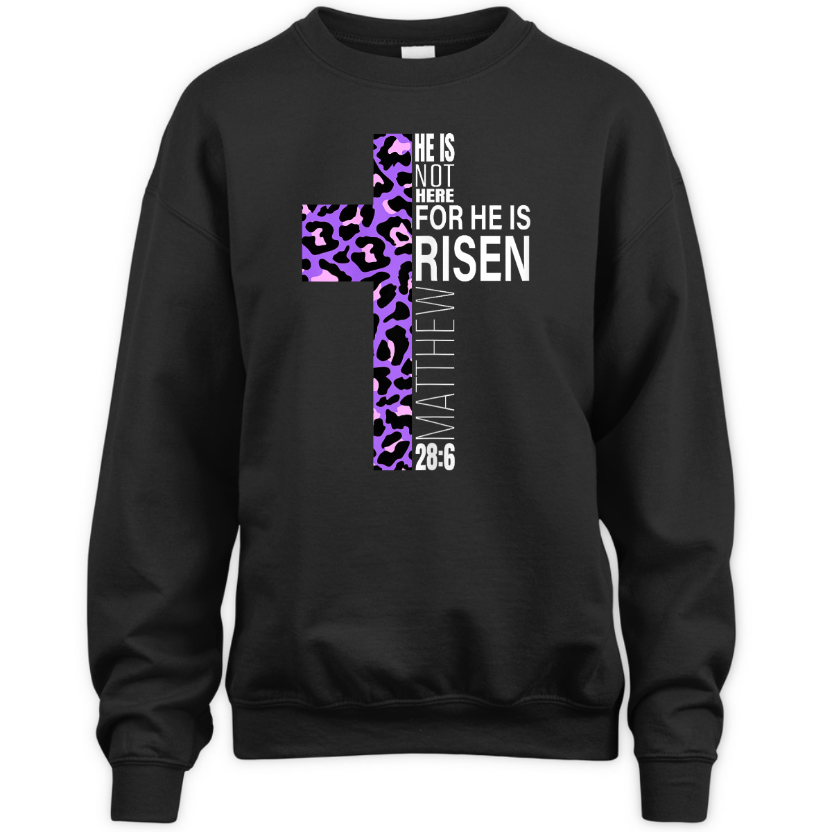 Cute Purple Christian Verse Cheetah Easter Day T-Shirt He Is Risen Cute Purple Christian Verse Cheetah Easter Day T-Shirt He Is Risen