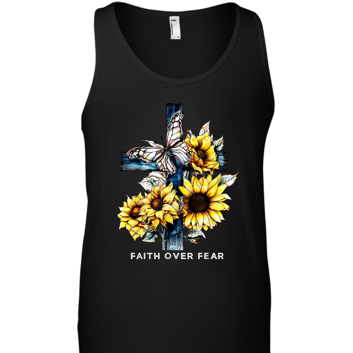 Faith Over Fear Sunflower Religious Faith T-Shirt Faith Over Fear Sunflower Religious Faith T-Shirt