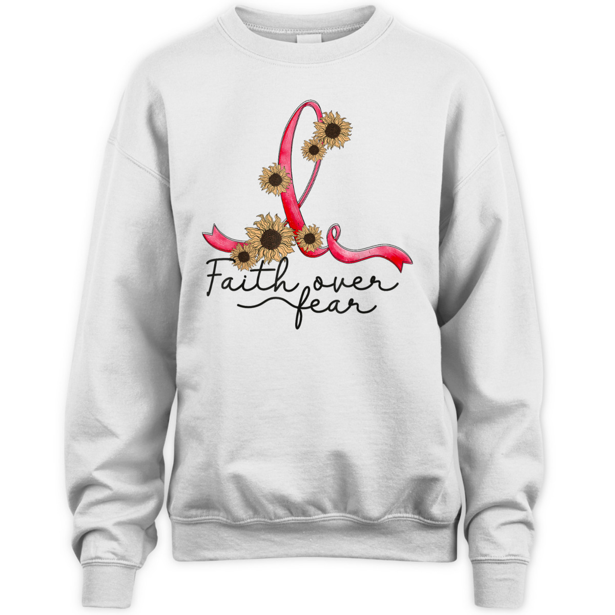 Sepsis Awareness Sunflower Faith Over Fear Christian T-Shirt Sepsis Awareness Sunflower Faith Over Fear Christian T-Shirt