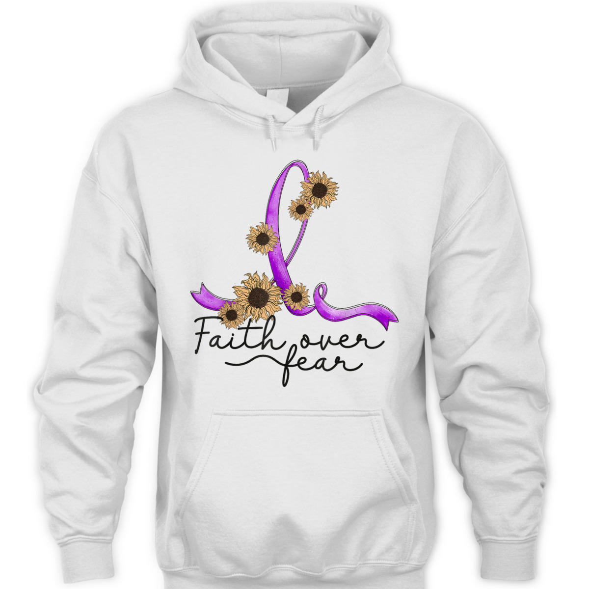 Epilepsy Awareness Sunflower Faith Over Fear Christian T-Shirt Epilepsy Awareness Sunflower Faith Over Fear Christian T-Shirt