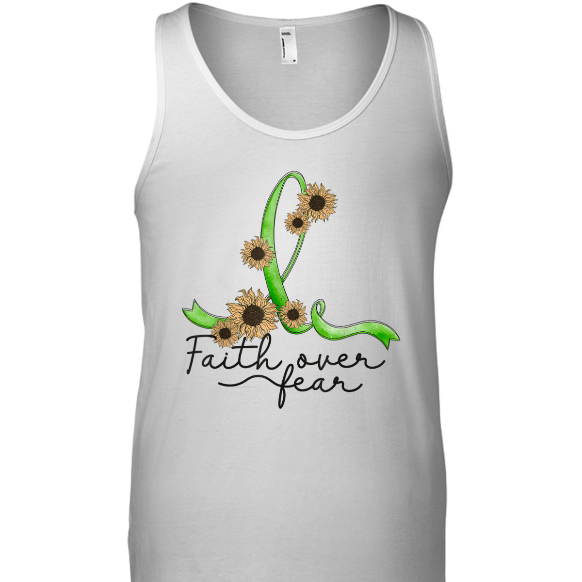 Gastroparesis Awareness Sunflower Faith Over Fear Christian T-Shirt Gastroparesis Awareness Sunflower Faith Over Fear Christian T-Shirt
