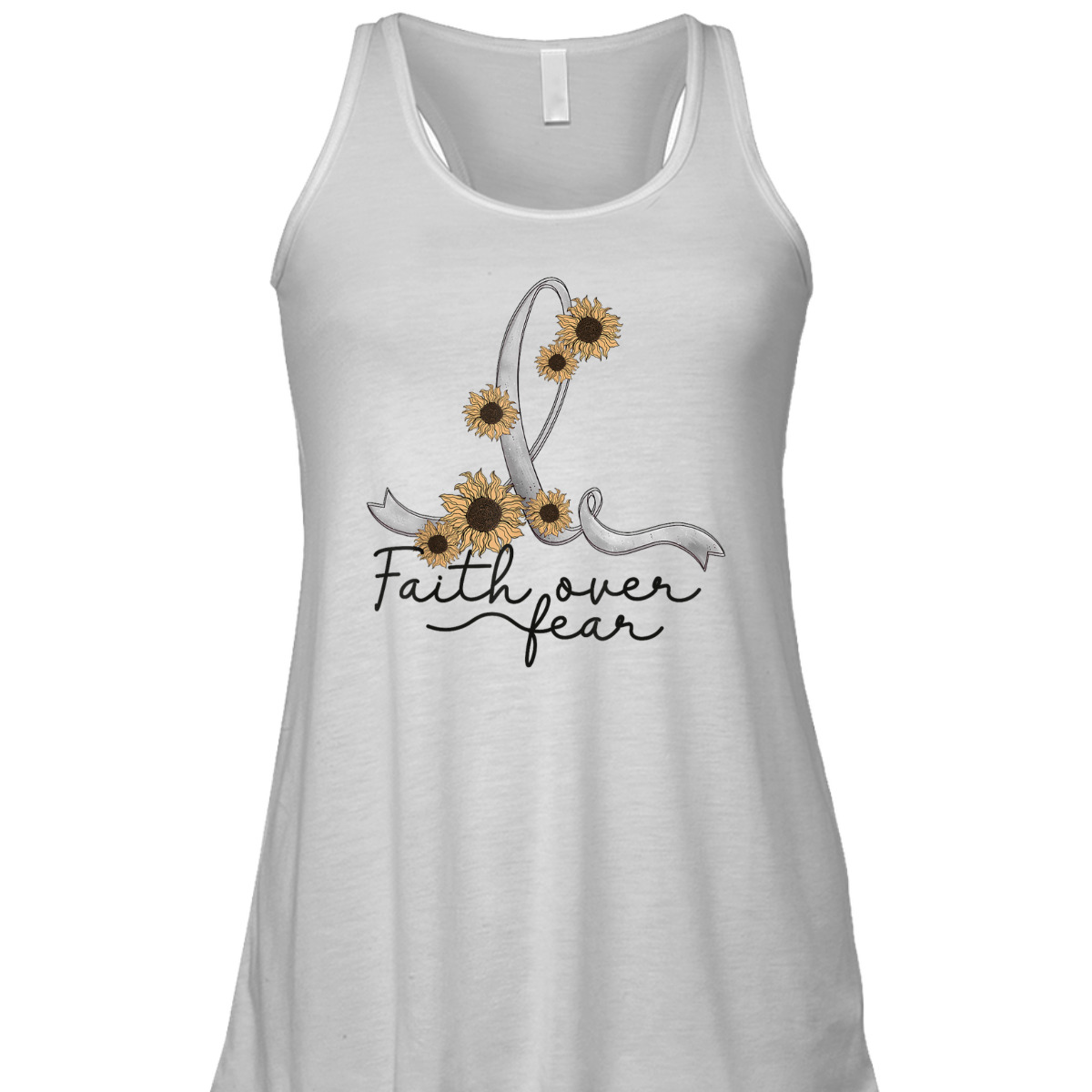 Parkinsons Awareness Sunflower Faith Over Fear Christian T-Shirt Parkinsons Awareness Sunflower Faith Over Fear Christian T-Shirt