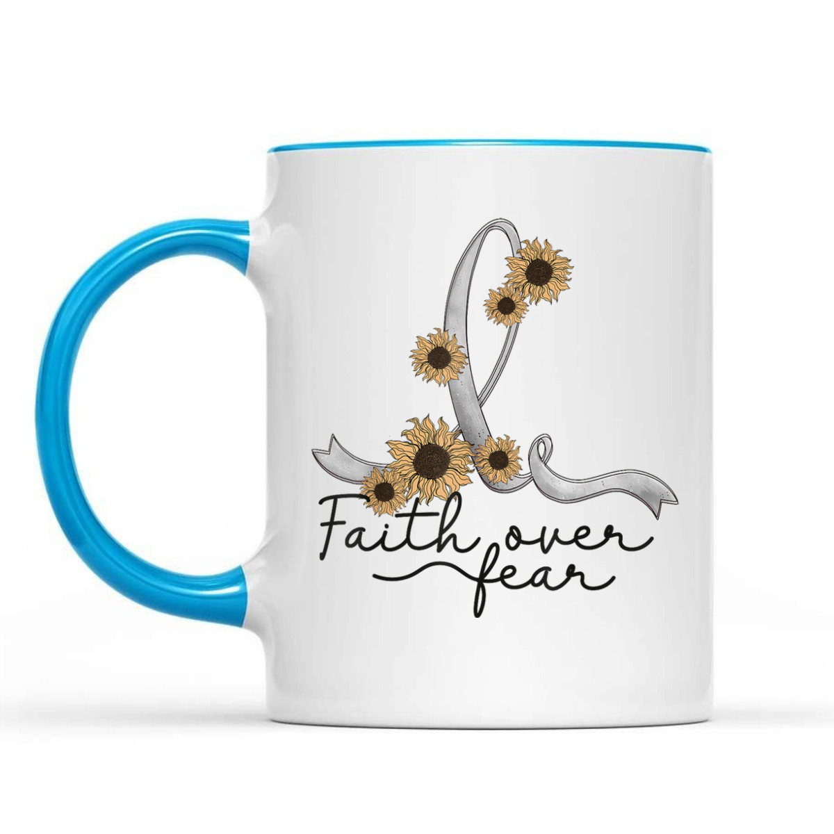Parkinsons Awareness Sunflower Faith Over Fear Christian T-Shirt Parkinsons Awareness Sunflower Faith Over Fear Christian T-Shirt