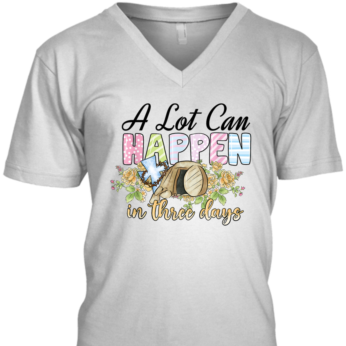 A Lot Can Happen In 3 Days Reto Vintage Christian Easter Day T-Shirt A Lot Can Happen In 3 Days Reto Vintage Christian Easter Day T-Shirt