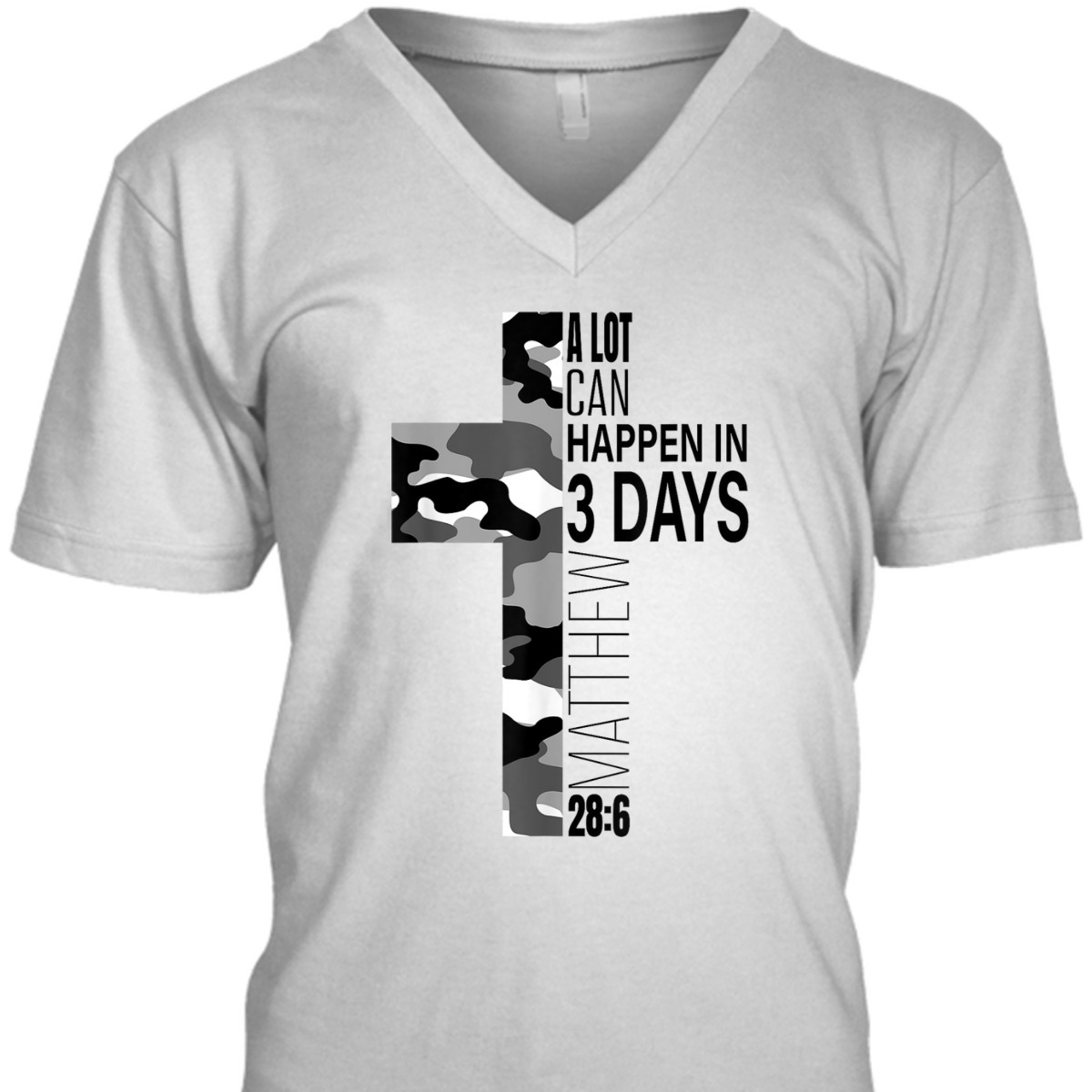 White Camo A Lot Can Happen In 3 Days Christian Easter Day T-Shirt Cross Religious Gift White Camo A Lot Can Happen In 3 Days Christian Easter Day T-Shirt Cross Religious Gift