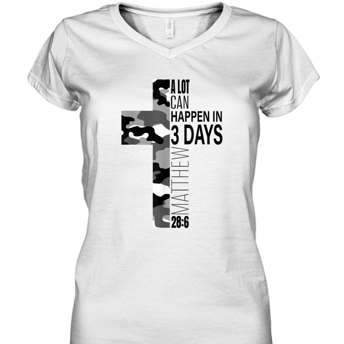 White Camo A Lot Can Happen In 3 Days Christian Easter Day T-Shirt Cross Religious Gift White Camo A Lot Can Happen In 3 Days Christian Easter Day T-Shirt Cross Religious Gift