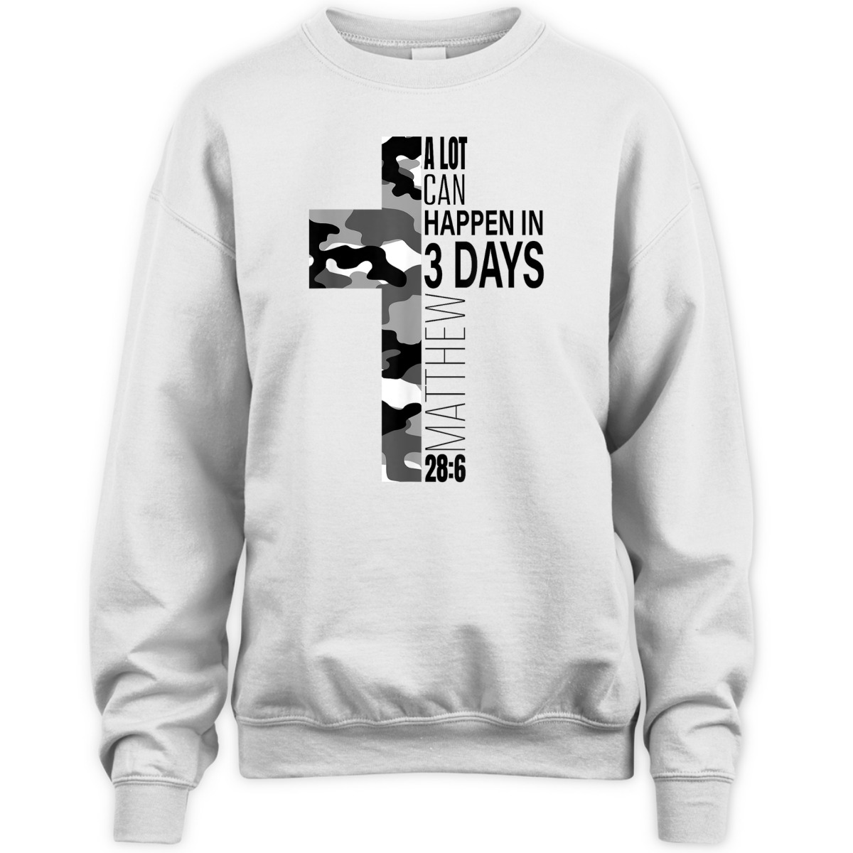 White Camo A Lot Can Happen In 3 Days Christian Easter Day T-Shirt Cross Religious Gift White Camo A Lot Can Happen In 3 Days Christian Easter Day T-Shirt Cross Religious Gift