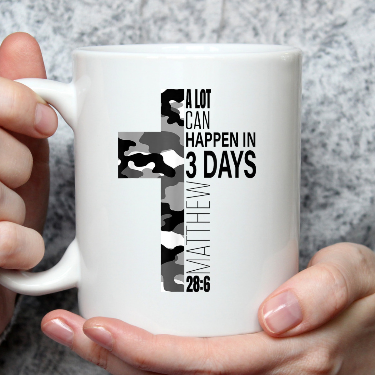 White Camo A Lot Can Happen In 3 Days Christian Easter Day T-Shirt Cross Religious Gift White Camo A Lot Can Happen In 3 Days Christian Easter Day T-Shirt Cross Religious Gift