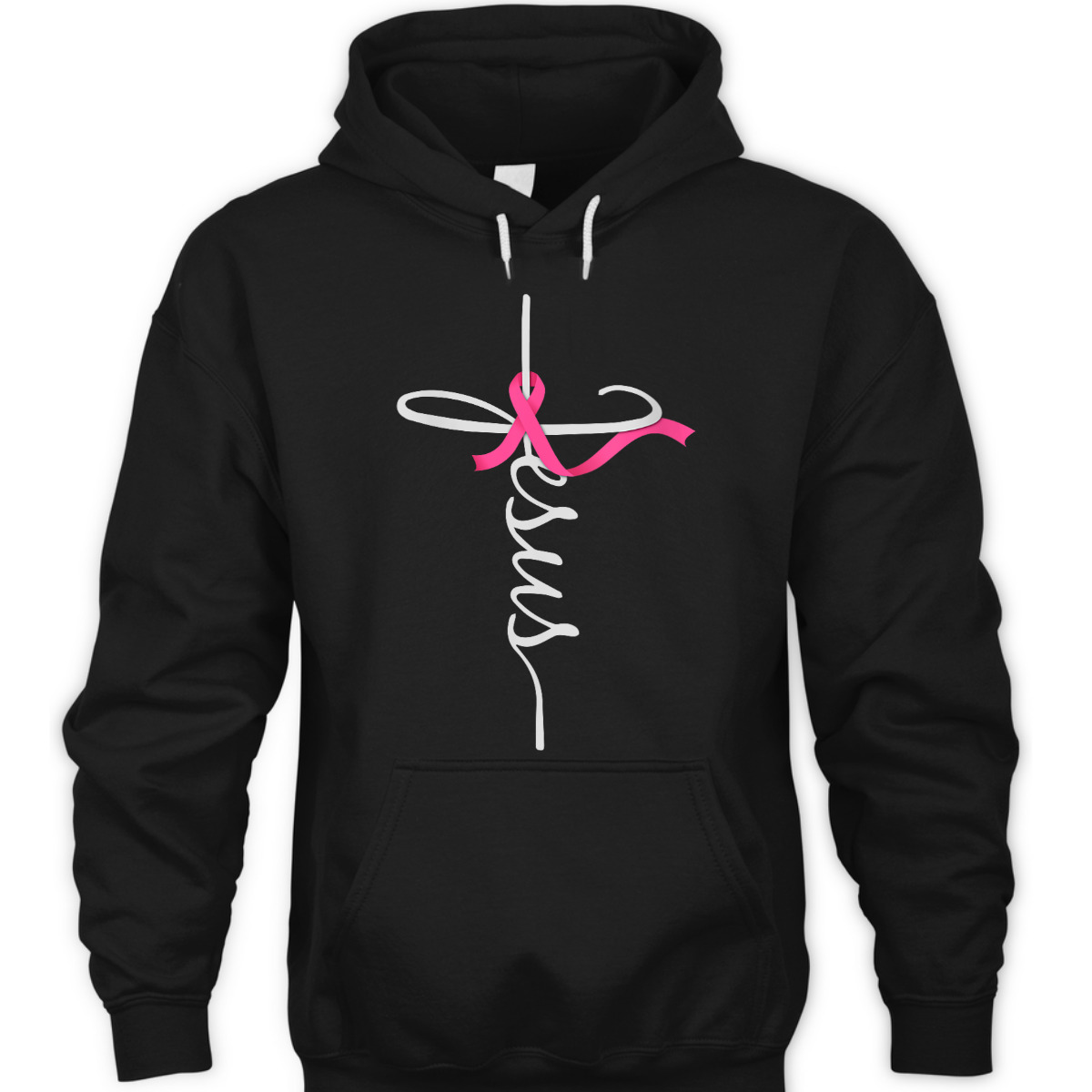 Jesus Christian Cross Breast Cancer Awareness Jesus Christ T-Shirt For Believers