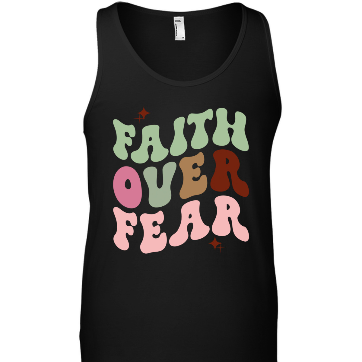 Faith Over Fear Retro Christian Cute Trendy T-Shirt Faith Over Fear Retro Christian Cute Trendy T-Shirt