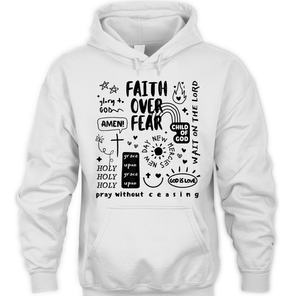 Christian Prayer Faith Over Fear Religious Motivational T-Shirt Christian Prayer Faith Over Fear Religious Motivational T-Shirt