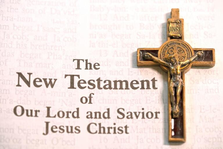 Selective focus of New testament of Holy bible index for backgroud and inspiration Selective focus of New testament of Holy bible index for backgroud and inspiration