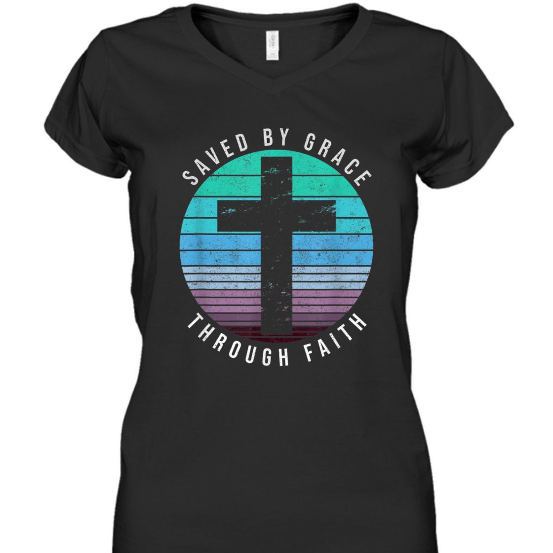 Saved By Grace Bible Verse T-Shirt Through Faith Ephesians 2: 8 Saved By Grace Bible Verse T-Shirt Through Faith Ephesians 2: 8