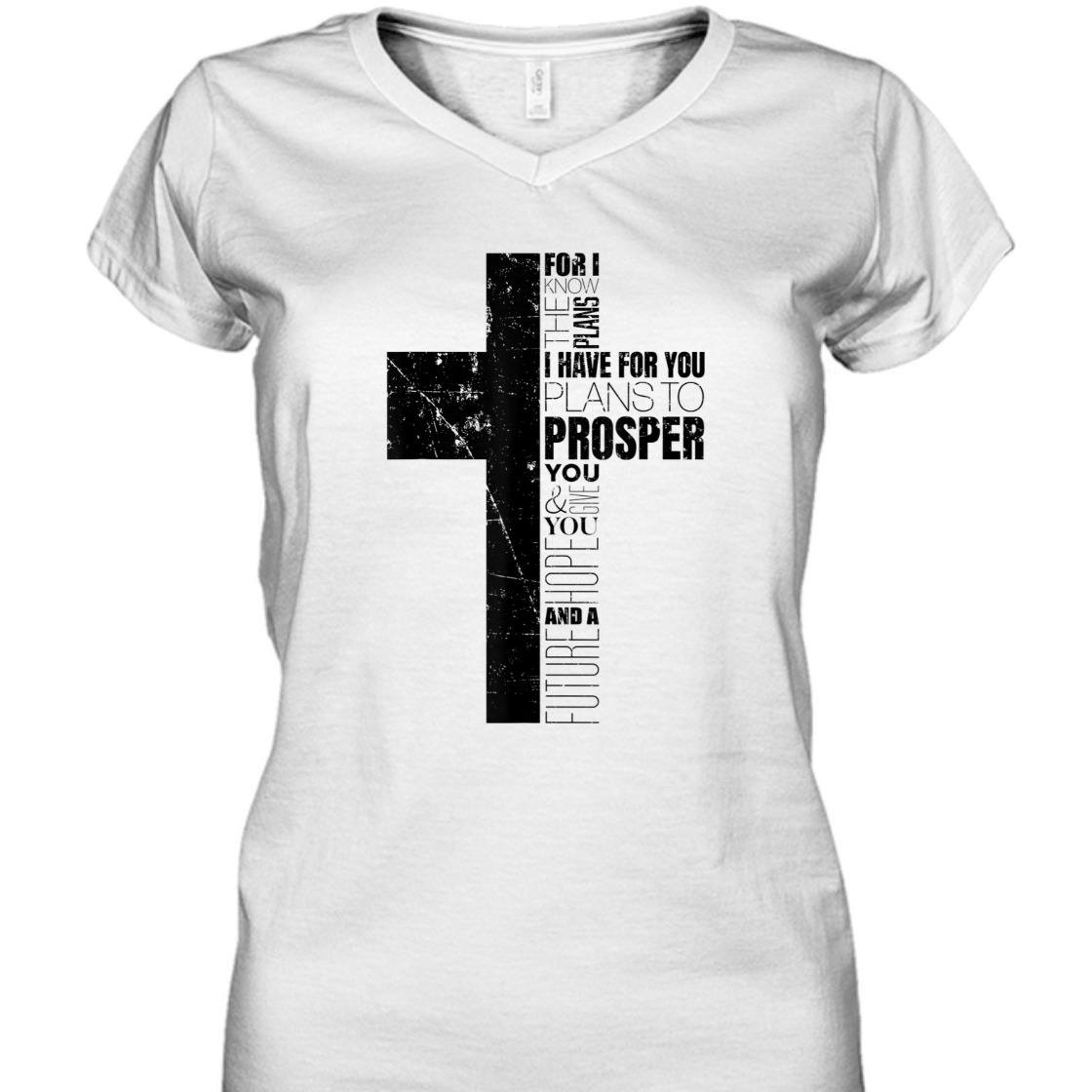 Christian Bible Verse T-Shirt Jeremiah 29:11 For I Know The Plans I Have For You Christian Bible Verse T-Shirt Jeremiah 29:11 For I Know The Plans I Have For You