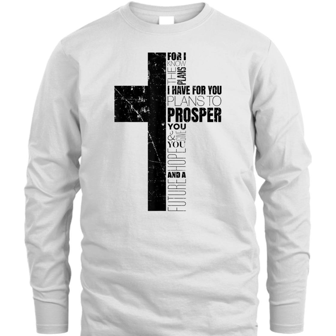 Christian Bible Verse T-Shirt Jeremiah 29:11 For I Know The Plans I Have For You Christian Bible Verse T-Shirt Jeremiah 29:11 For I Know The Plans I Have For You