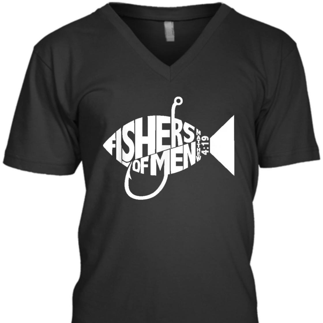 Fishers Of Men Matthew 4:19 Christian Bible Verse T-Shirt Fishers Of Men Matthew 4:19 Christian Bible Verse T-Shirt