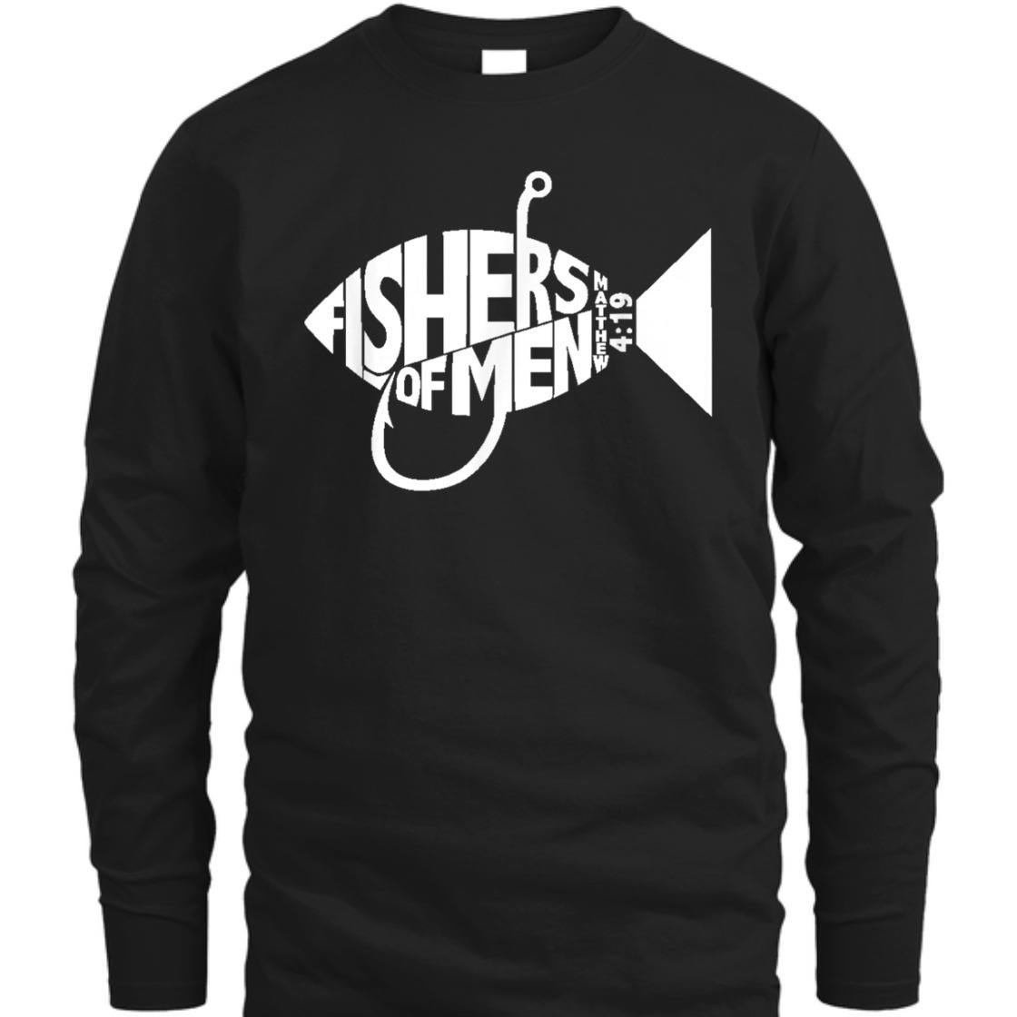 Fishers Of Men Matthew 4:19 Christian Bible Verse T-Shirt