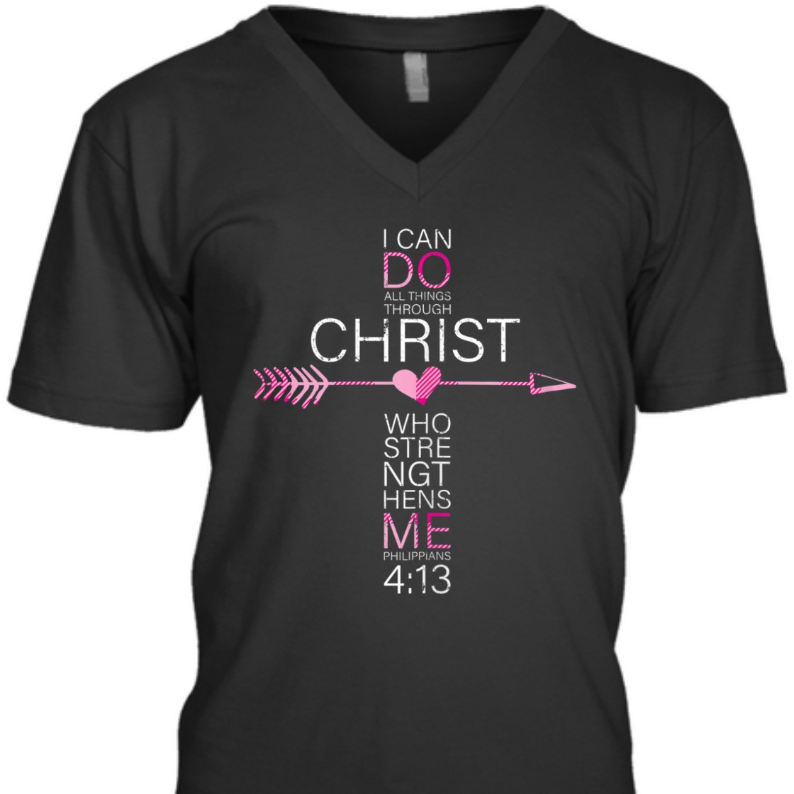 I Can Do All Things Through Christ Bible Verse T-Shirt Philippians 4:13
