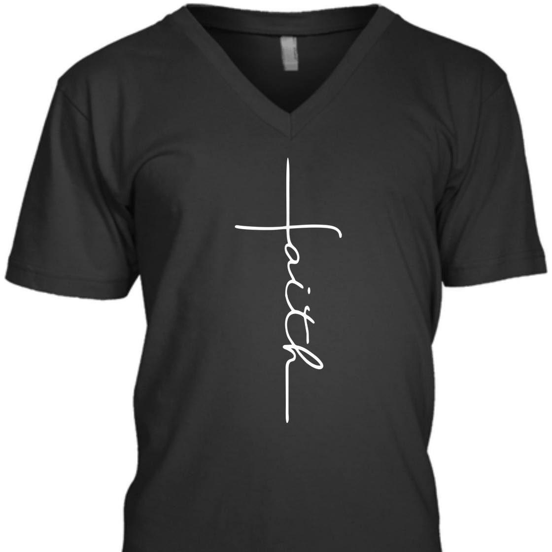 Faith T-Shirt Christian Cross Vintage Religious Gift Faith T-Shirt Christian Cross Vintage Religious Gift