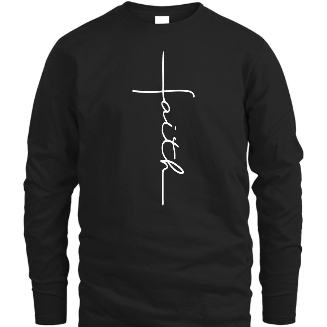 Faith T-Shirt Christian Cross Vintage Religious Gift