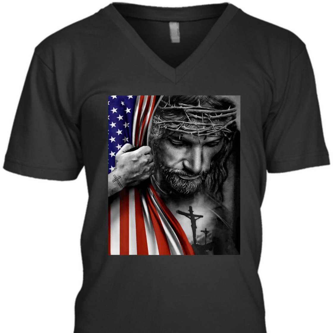 4th Of July Independence Day Gift American Flag And Jesus Amazing Gift For Jesus Lovers T-Shirt 4th Of July Independence Day Gift American Flag And Jesus Amazing Gift For Jesus Lovers T-Shirt