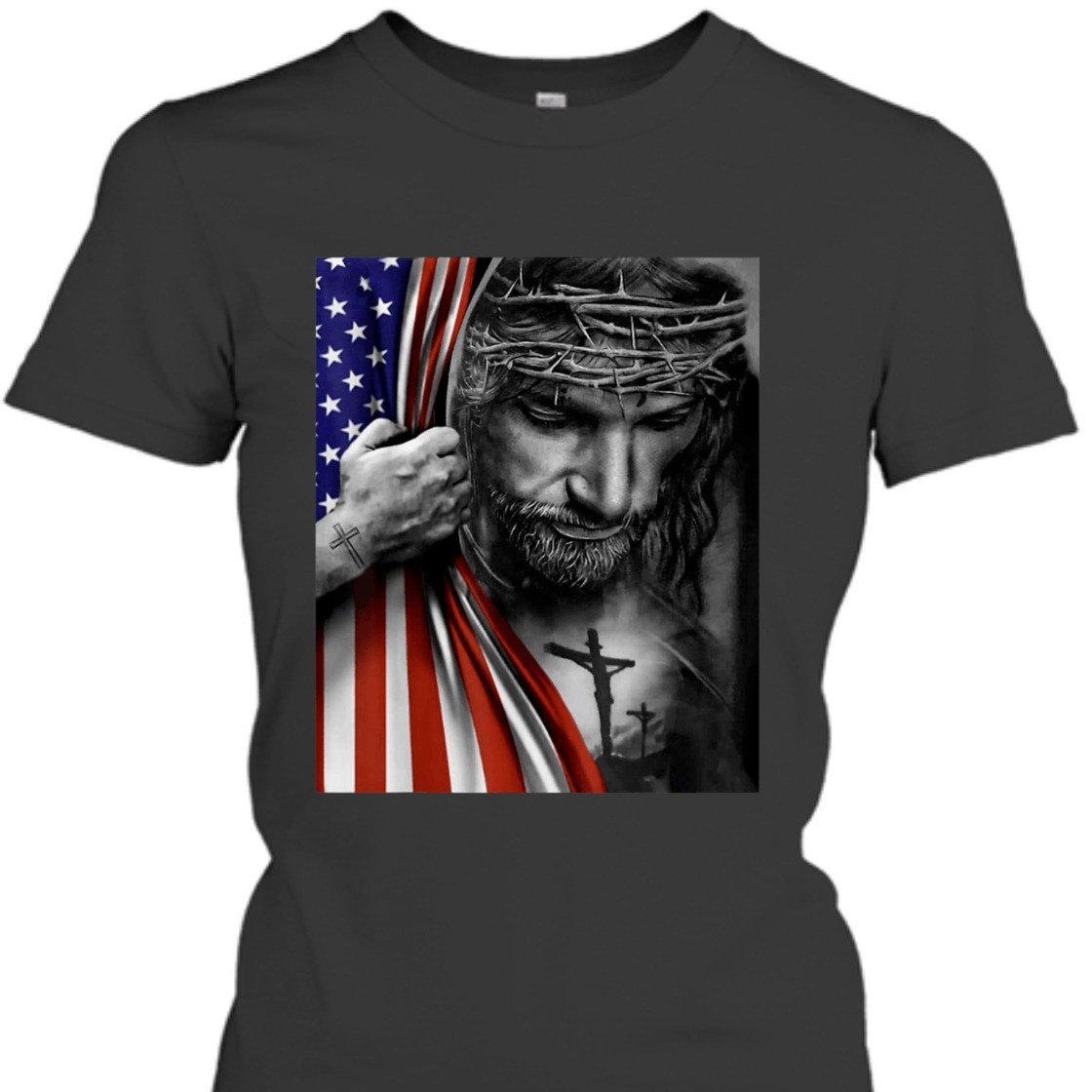 4th Of July Independence Day Gift American Flag And Jesus Amazing Gift For Jesus Lovers T-Shirt 4th Of July Independence Day Gift American Flag And Jesus Amazing Gift For Jesus Lovers T-Shirt