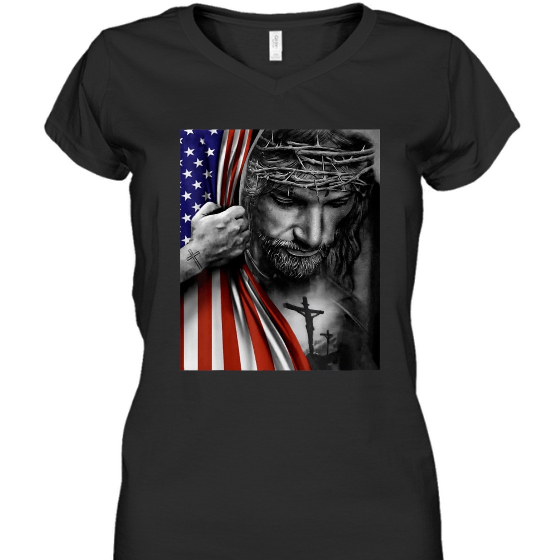 4th Of July Independence Day Gift American Flag And Jesus Amazing Gift For Jesus Lovers T-Shirt 4th Of July Independence Day Gift American Flag And Jesus Amazing Gift For Jesus Lovers T-Shirt