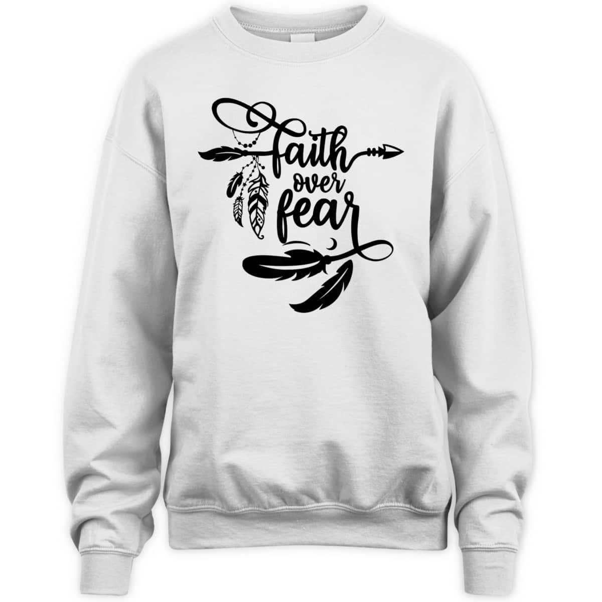 Christian Faith Over Fear Arrows Boho Dreamcatcher T-Shirt Christian Faith Over Fear Arrows Boho Dreamcatcher T-Shirt