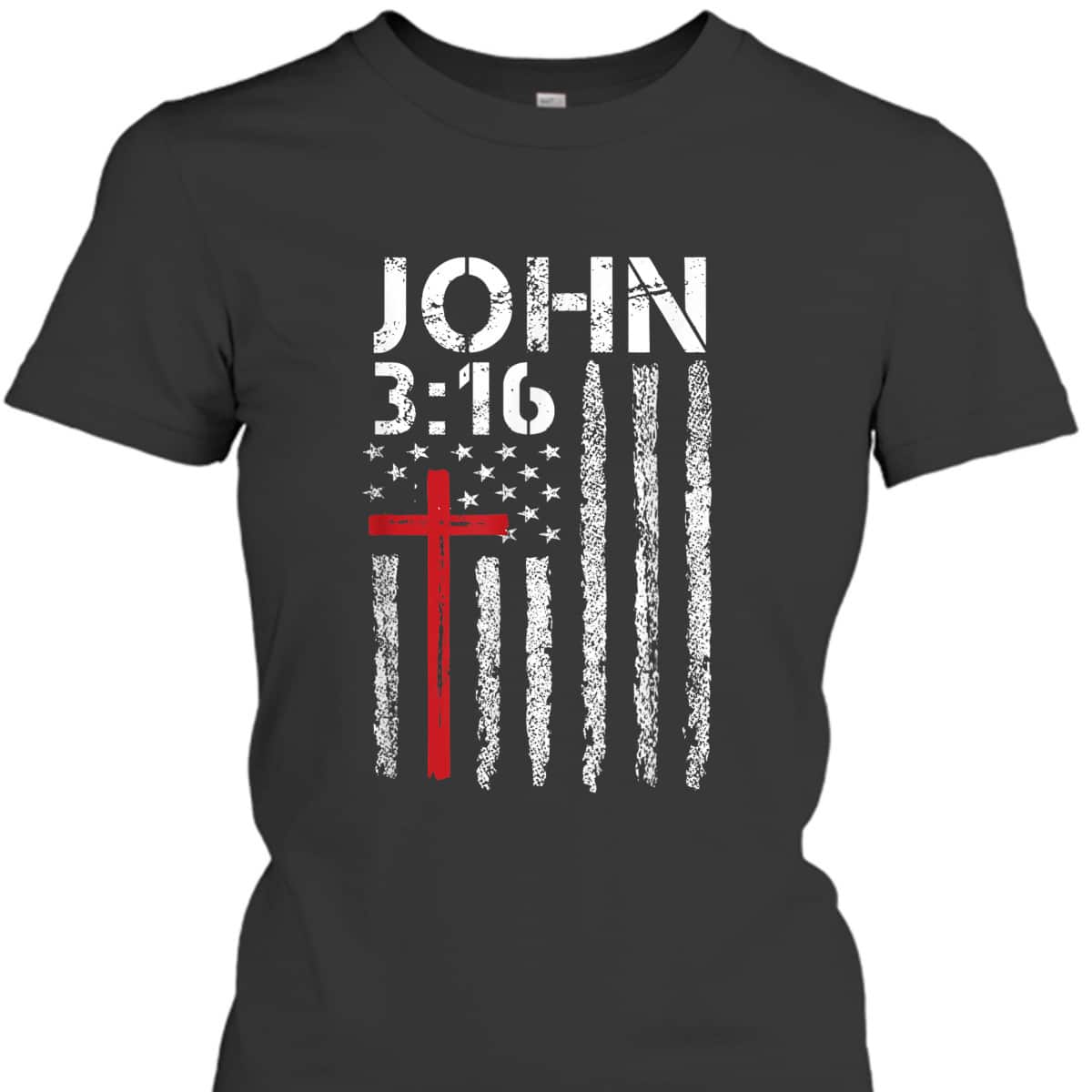 Faith Over Fears Cool Christian Cross American USA Flag Bible Verse 3:16 4th Of July T-Shirt Faith Over Fears Cool Christian Cross American USA Flag Bible Verse 3:16 4th Of July T-Shirt