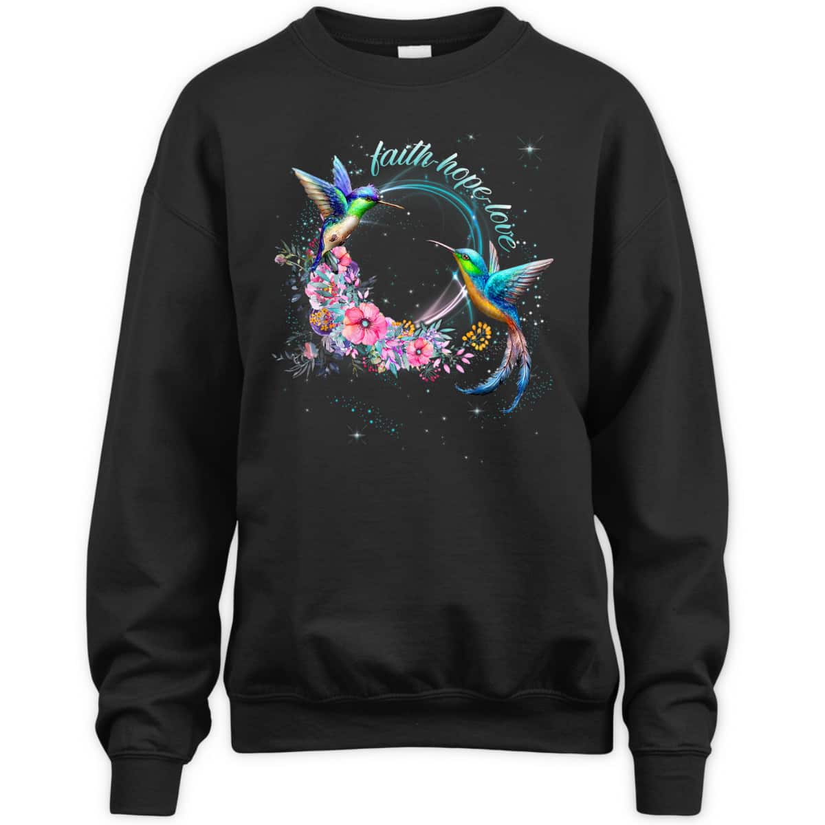 Christian Vintage Faith Hope Love The Hummingbirds T-Shirt Christian Vintage Faith Hope Love The Hummingbirds T-Shirt