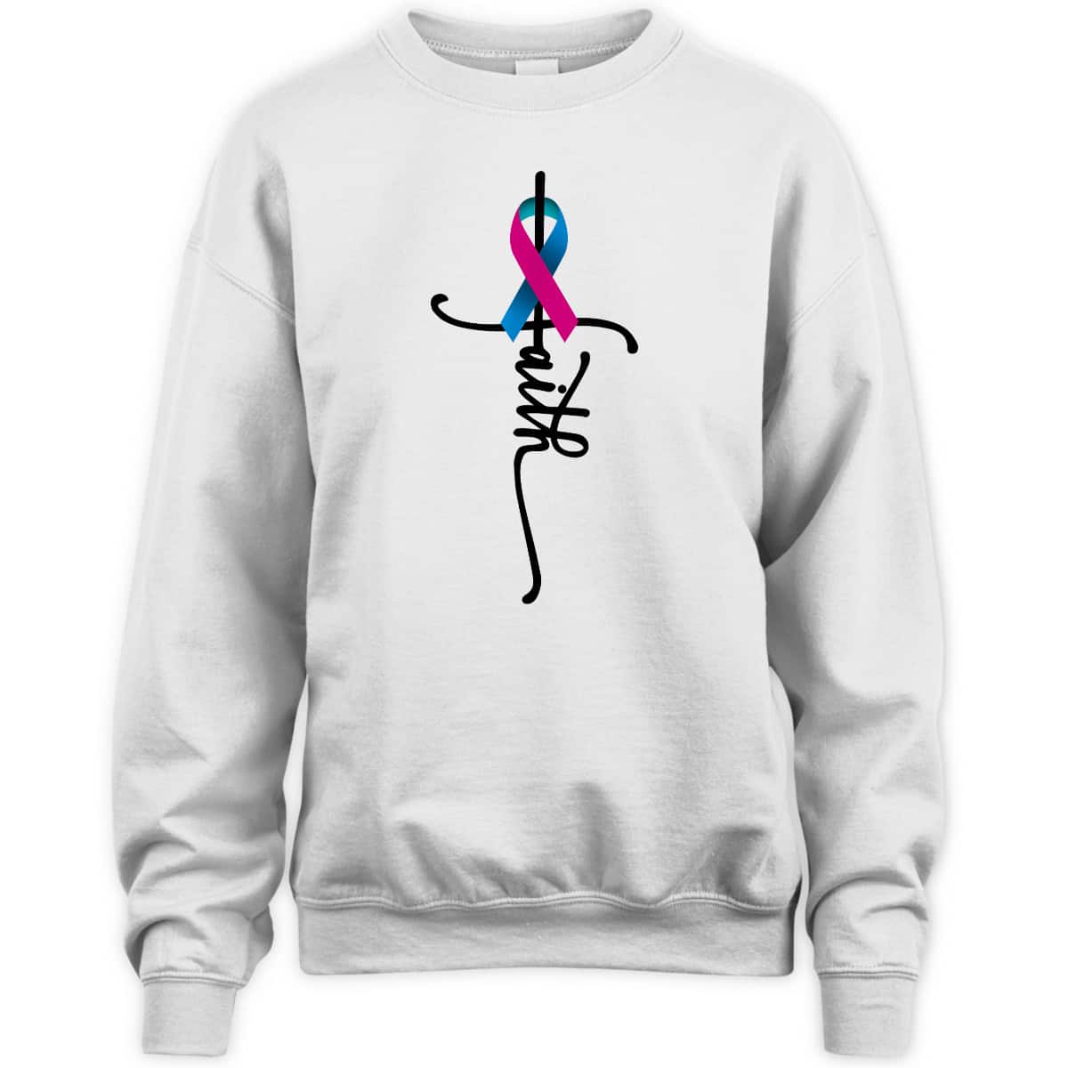 Thyroid Cancer Faith Thyroid Cancer Awareness Support T-Shirt Thyroid Cancer Faith Thyroid Cancer Awareness Support T-Shirt