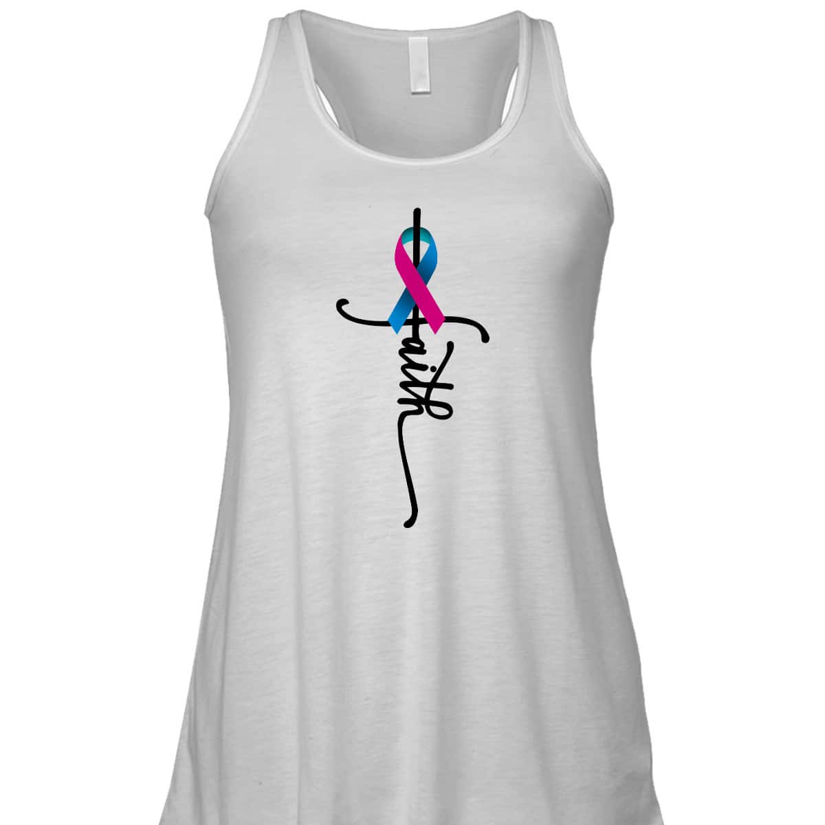 Thyroid Cancer Faith Thyroid Cancer Awareness Support T-Shirt Thyroid Cancer Faith Thyroid Cancer Awareness Support T-Shirt