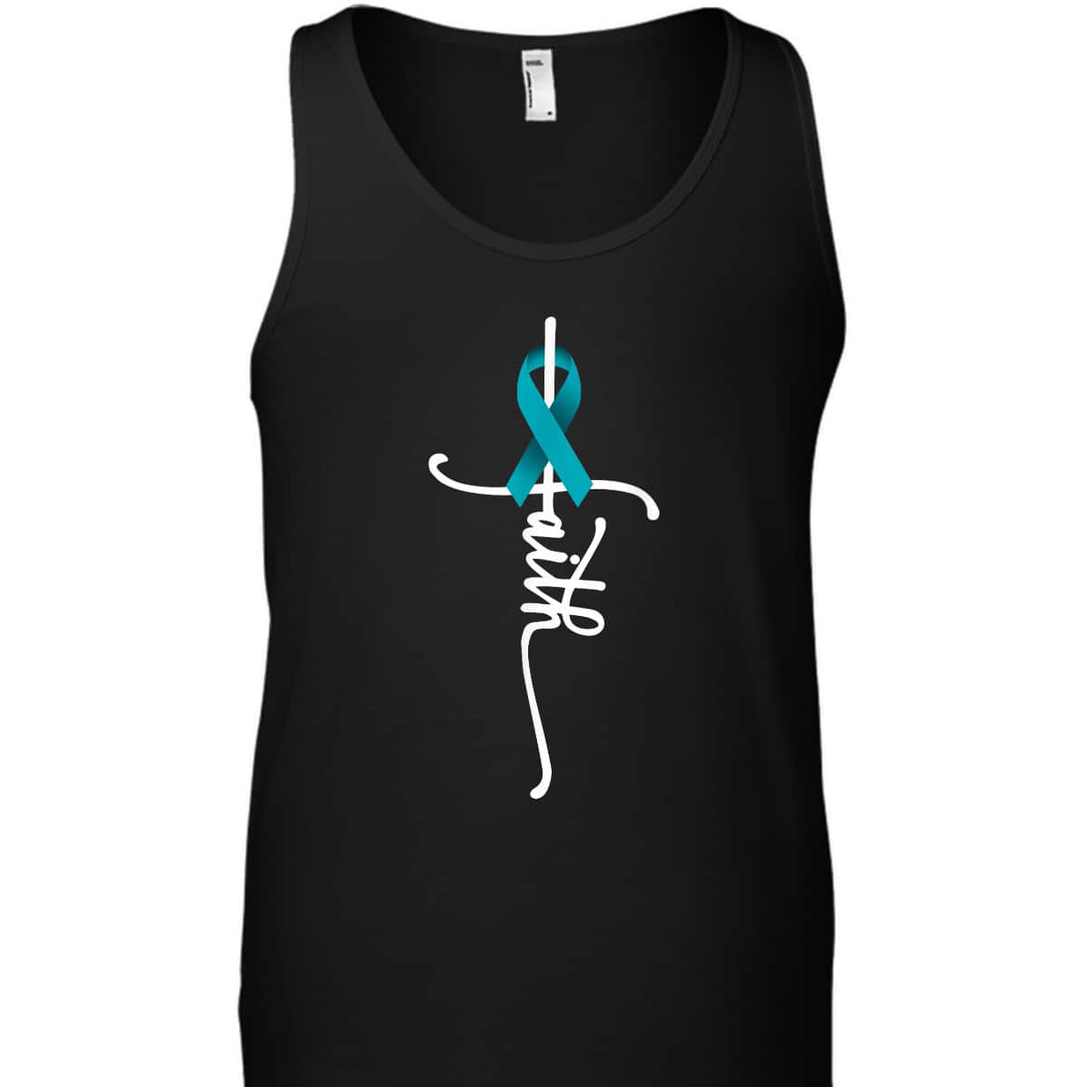Ovarian Cancer Faith Christian T-Shirt Ovarian Cancer Awareness Support Ovarian Cancer Faith Christian T-Shirt Ovarian Cancer Awareness Support