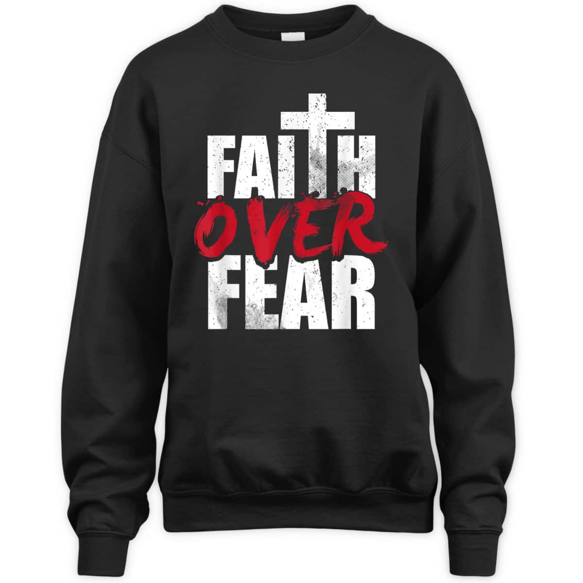 Faith Over Fear Vintage Cool Christian Faith Cross T-Shirt Faith Over Fear Vintage Cool Christian Faith Cross T-Shirt