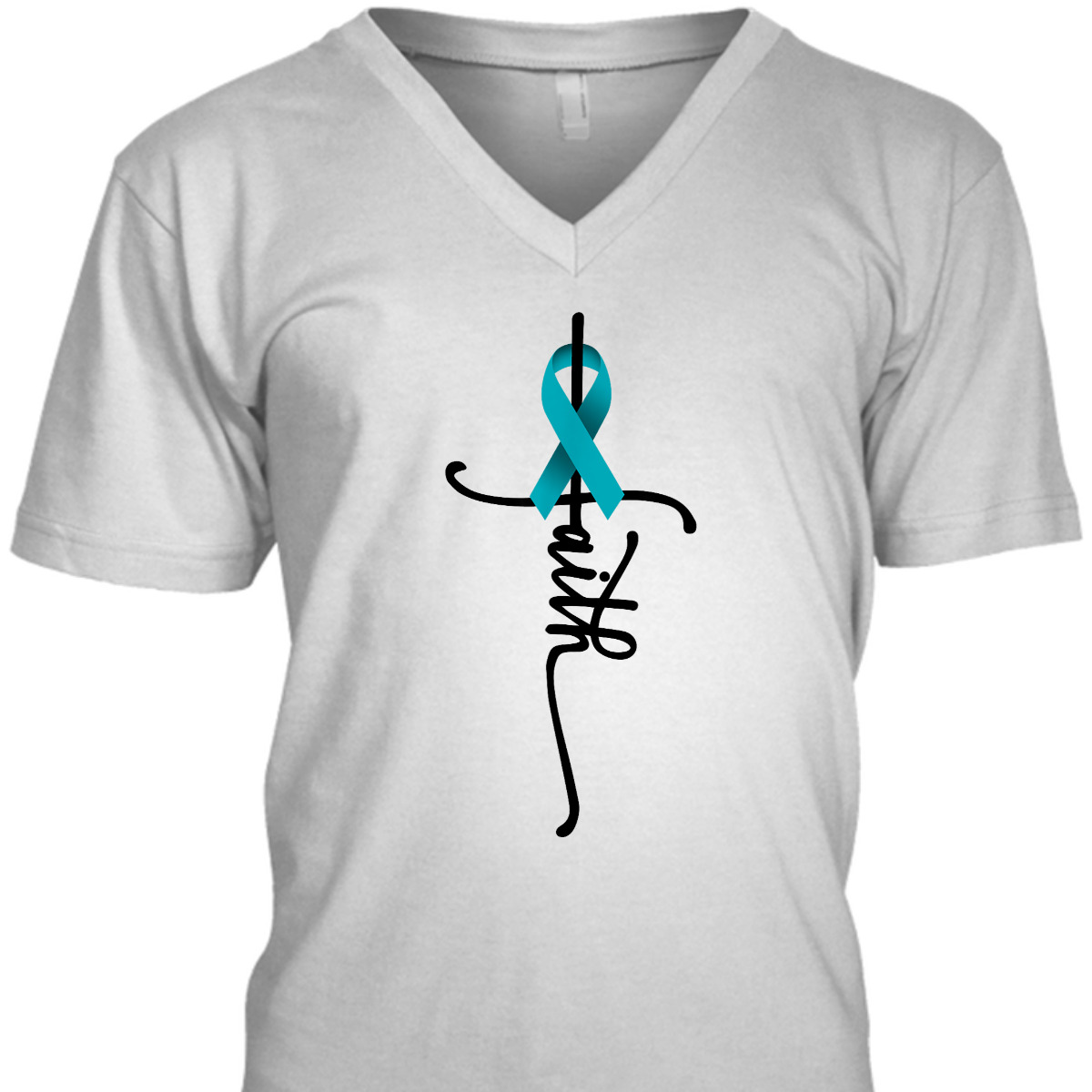 Ovarian Cancer Christian Faith Ovarian Cancer Awareness Support T-Shirt Ovarian Cancer Christian Faith Ovarian Cancer Awareness Support T-Shirt