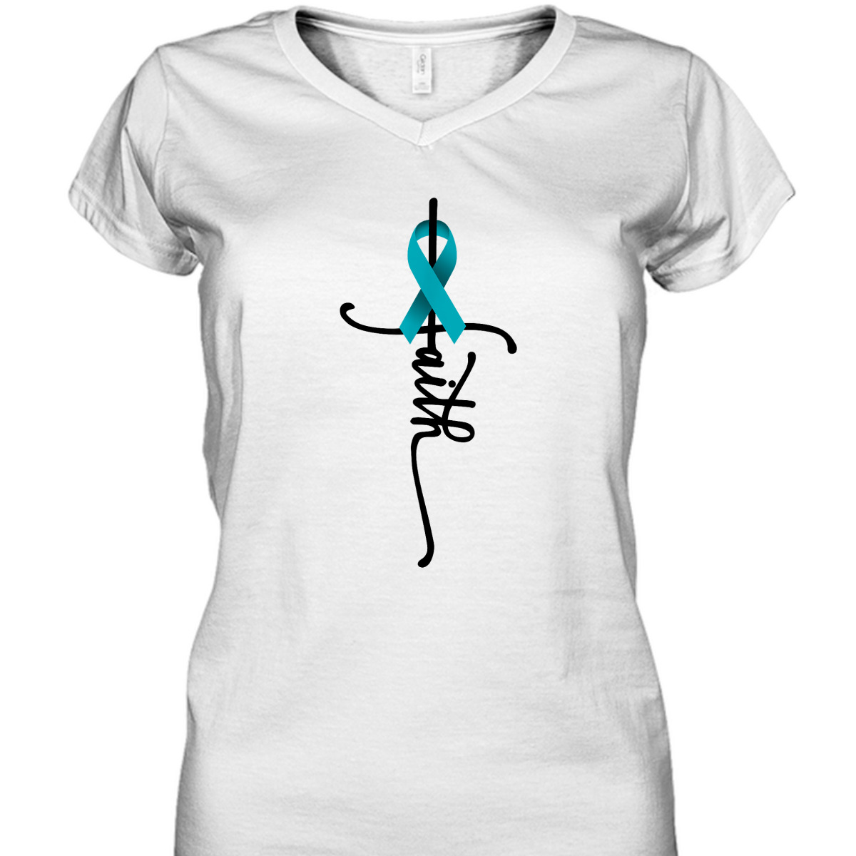 Ovarian Cancer Christian Faith Ovarian Cancer Awareness Support T-Shirt Ovarian Cancer Christian Faith Ovarian Cancer Awareness Support T-Shirt