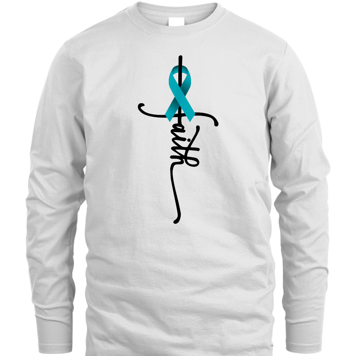 Ovarian Cancer Christian Faith Ovarian Cancer Awareness Support T-Shirt Ovarian Cancer Christian Faith Ovarian Cancer Awareness Support T-Shirt