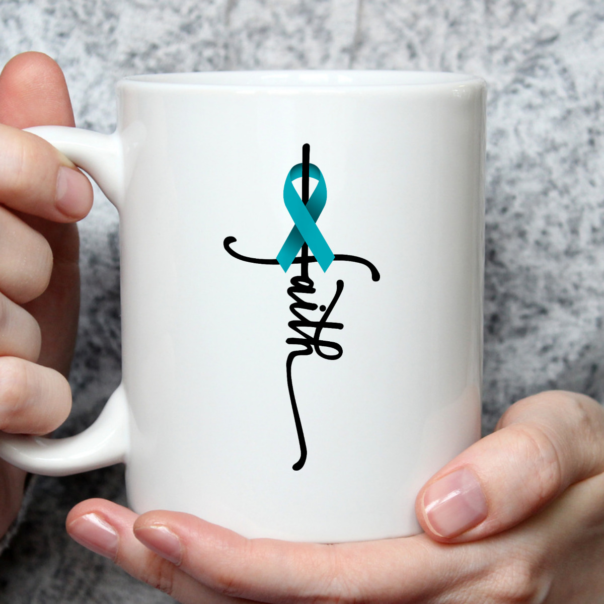Ovarian Cancer Christian Faith Ovarian Cancer Awareness Support T-Shirt Ovarian Cancer Christian Faith Ovarian Cancer Awareness Support T-Shirt