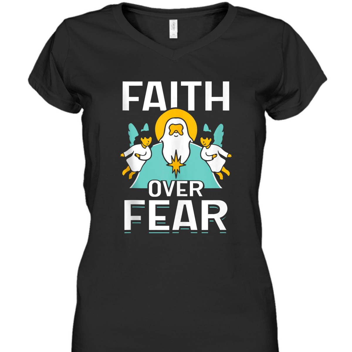 Faith Over Fear Lord Religious Bible Verse T-Shirt Faith Over Fear Lord Religious Bible Verse T-Shirt