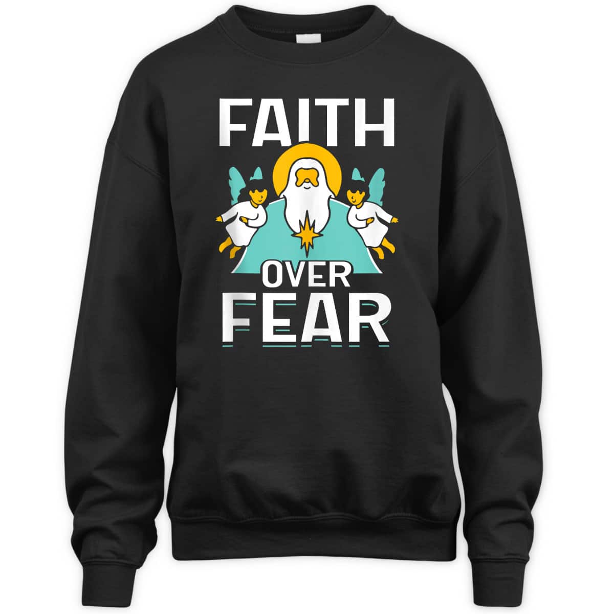 Faith Over Fear Lord Religious Bible Verse T-Shirt Faith Over Fear Lord Religious Bible Verse T-Shirt