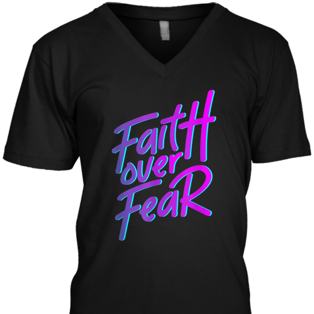 Faith Over Fear T-Shirt Vintage 90s Style Christian Gift Faith Over Fear T-Shirt Vintage 90s Style Christian Gift