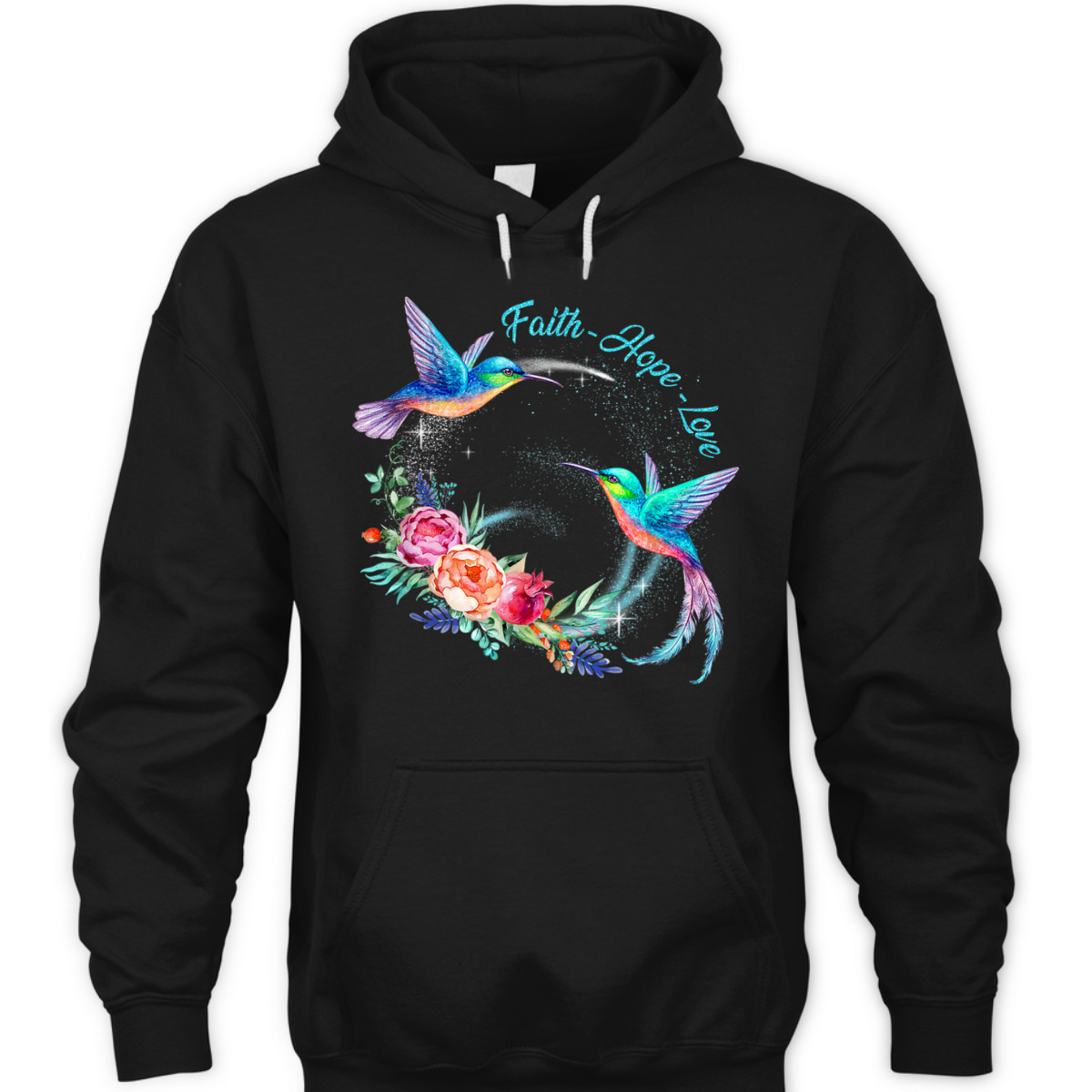 Vintage Hummingbirds Christian T-Shirt Faith Hope Love Vintage Hummingbirds Christian T-Shirt Faith Hope Love