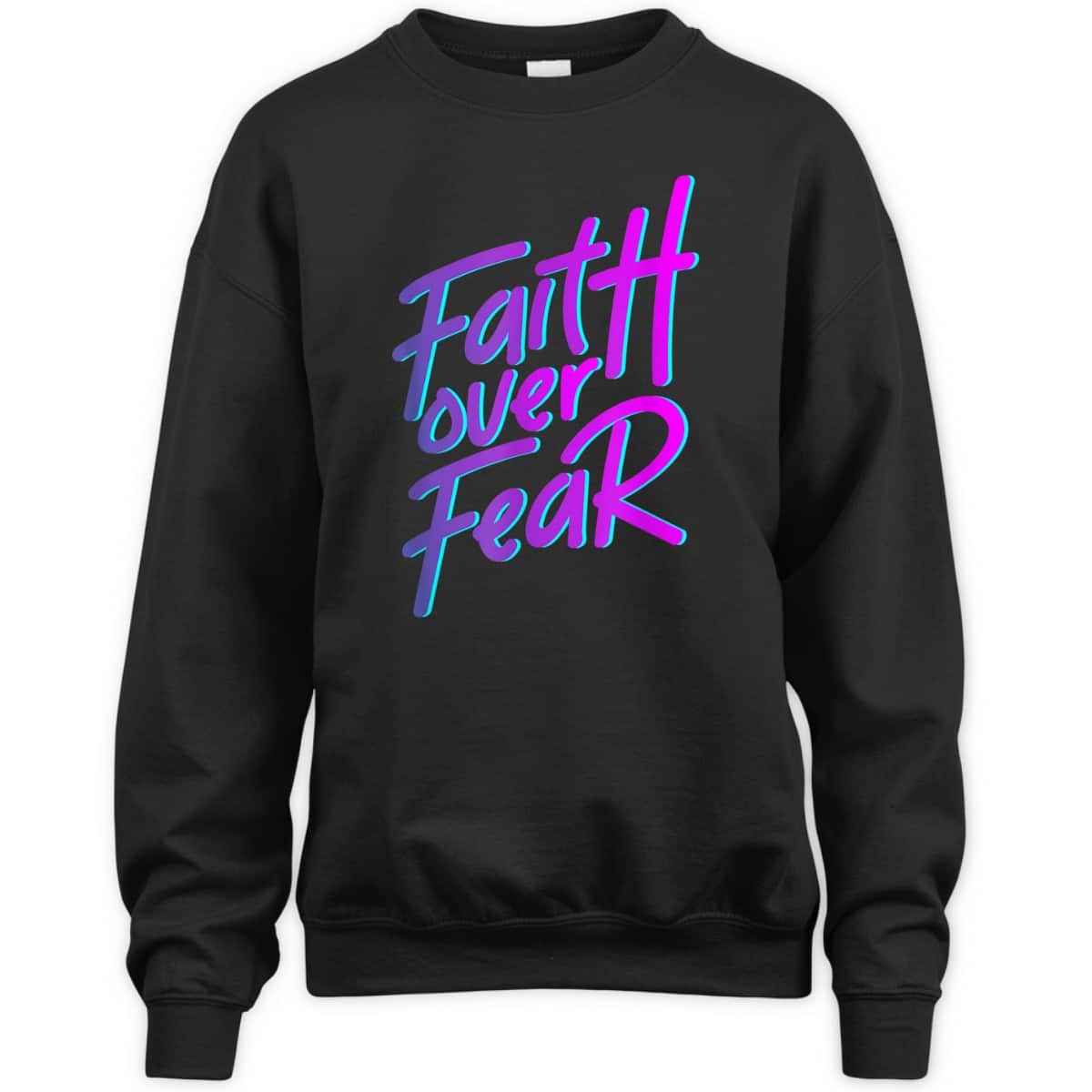 Faith Over Fear T-Shirt Vintage 90s Style Christian Gift Faith Over Fear T-Shirt Vintage 90s Style Christian Gift