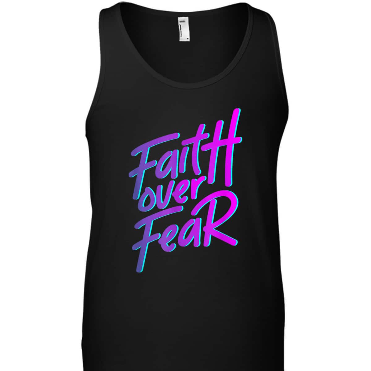 Faith Over Fear T-Shirt Vintage 90s Style Christian Gift Faith Over Fear T-Shirt Vintage 90s Style Christian Gift